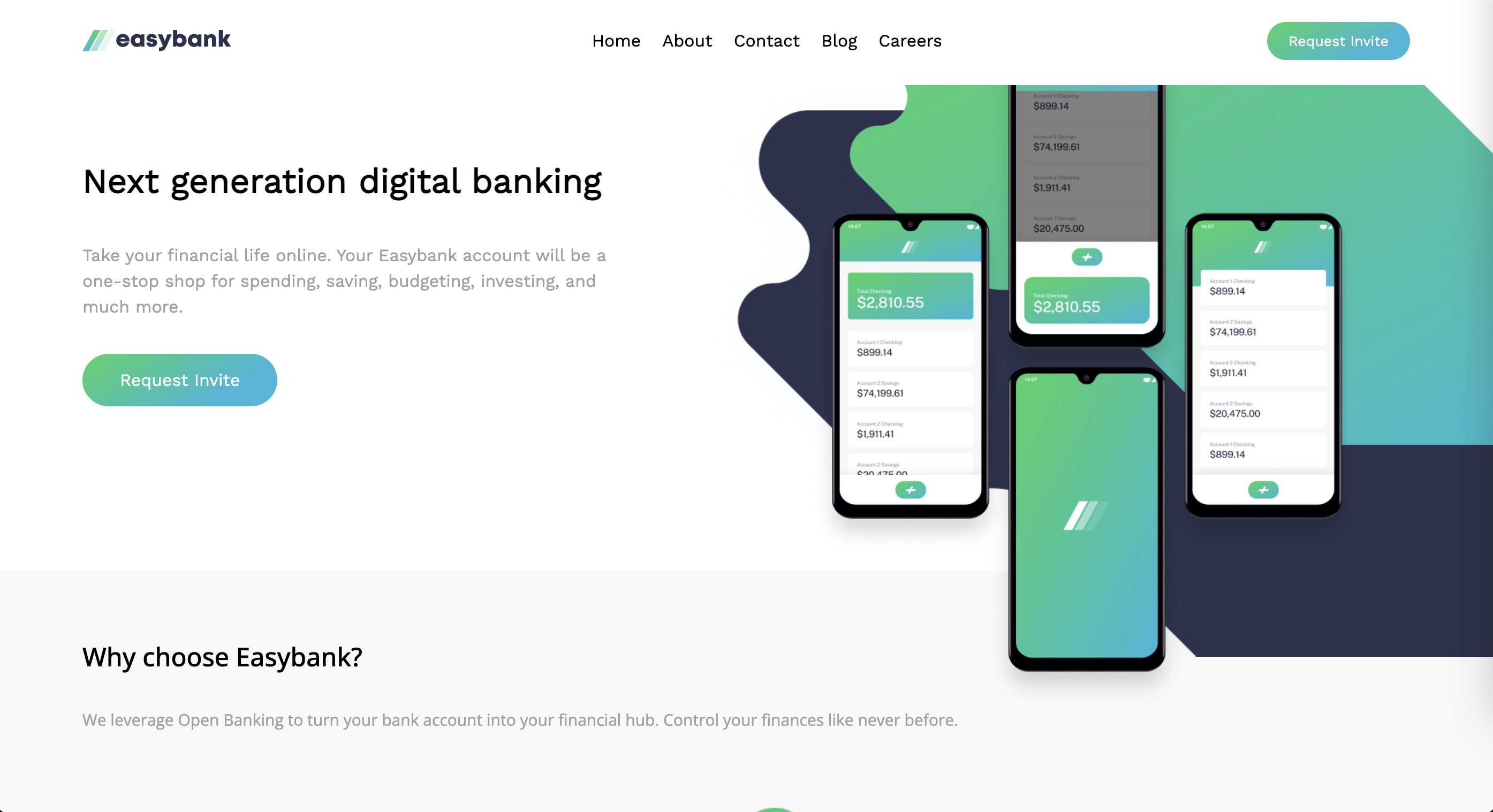 preview of easybank app